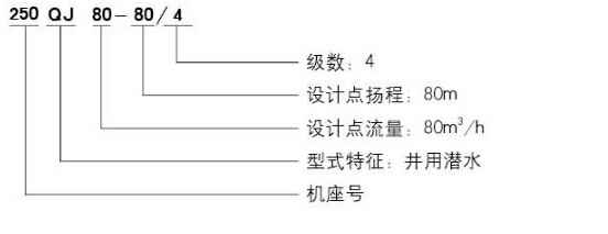 QJ深井潜水泵型号意义 QJ深井潜水泵型号意义