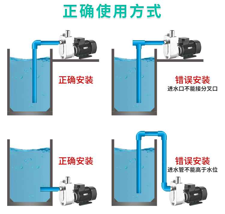 爱游戏体育小型不锈钢耐腐蚀自吸泵正确安装方式 爱游戏体育小型不锈钢耐腐蚀自吸泵正确安装方式